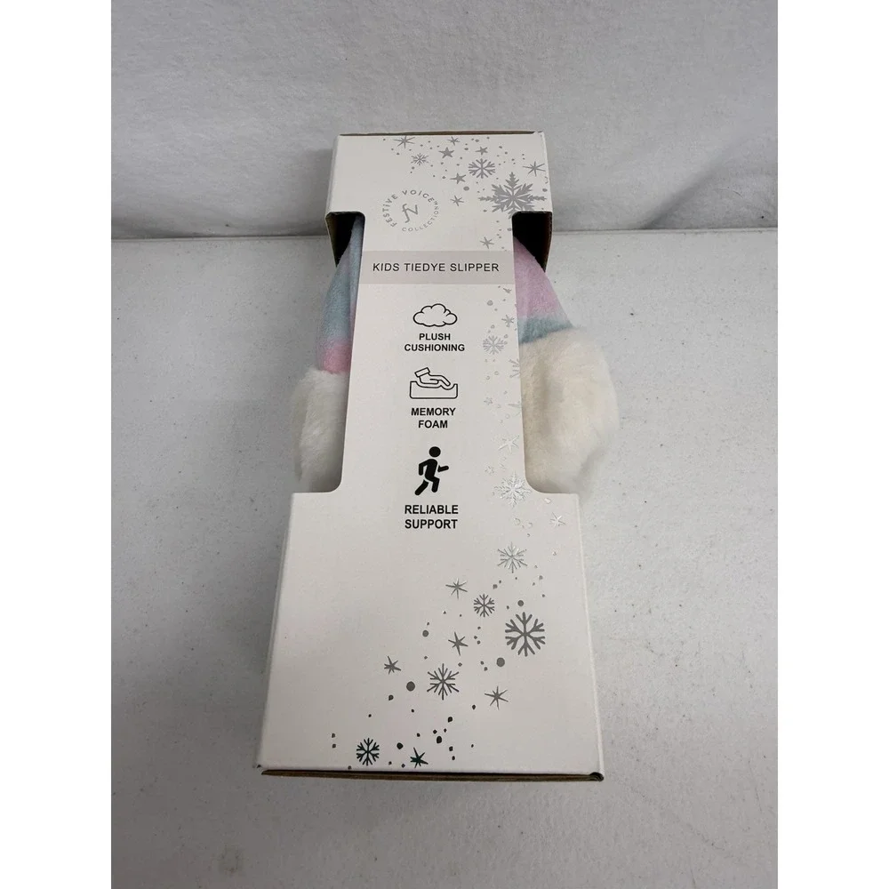 Adorable Festive Voice Collection kids Tye Dye Slippers Size 13/1